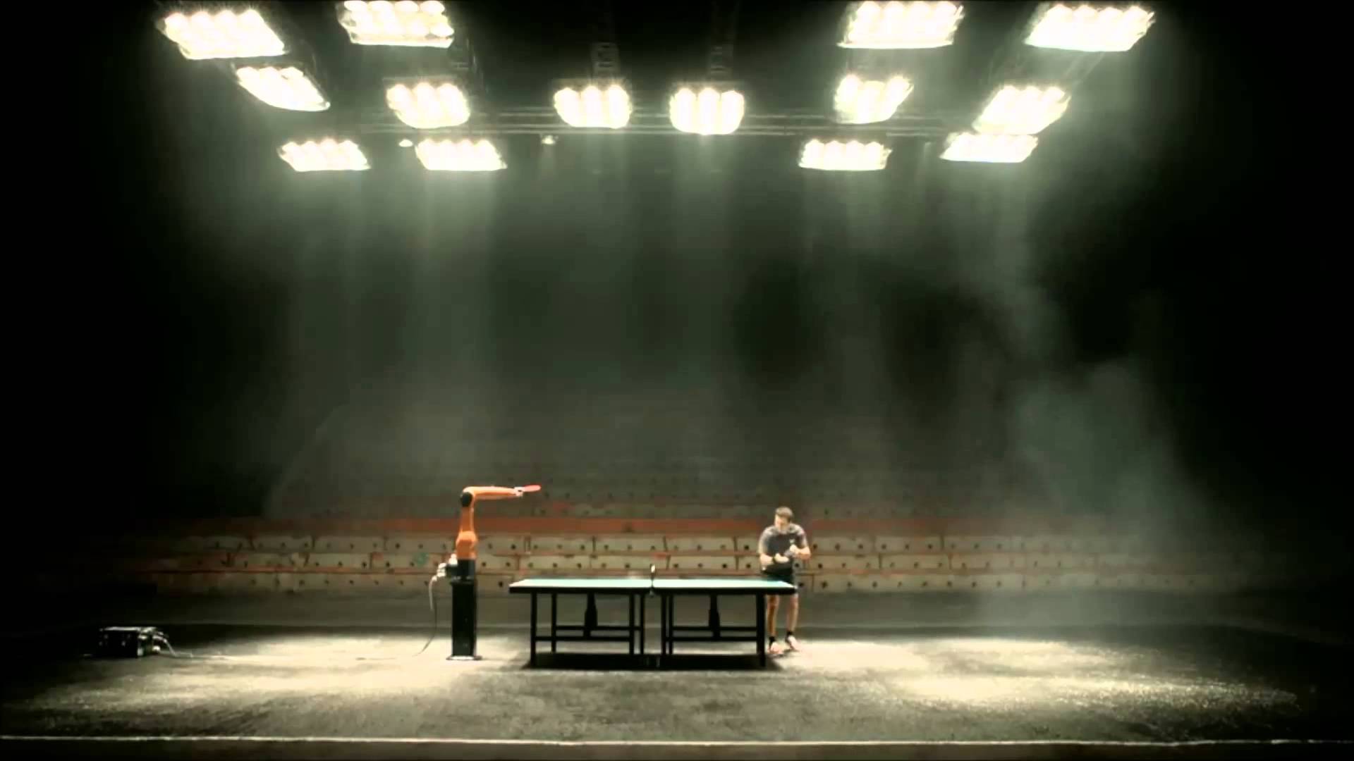 tabletennis robot vs man