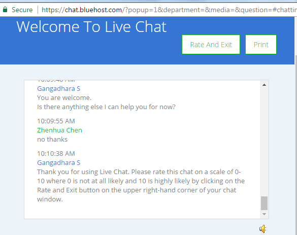 Bluehost Live Chat 3